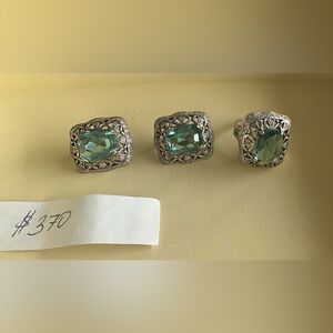 Elegant Silver and Blue Gemstone Rings